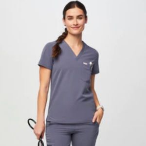 Figs Catarina Scrub Top in Space Navy